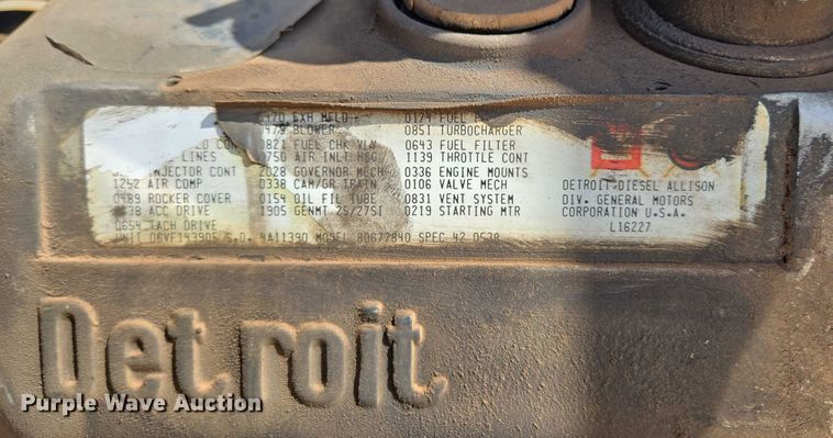 image for item EU3879 1986 Pierce Arrow pumper fire truck