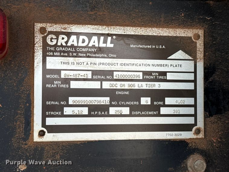 image for item EU5045 Gradall XL4100 III wheeled excavator