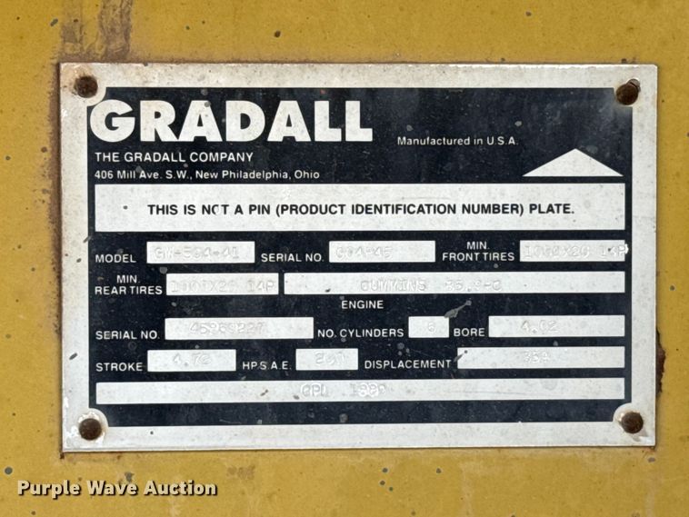 image for item EU5046 Gradall XL 4100 wheeled excavator