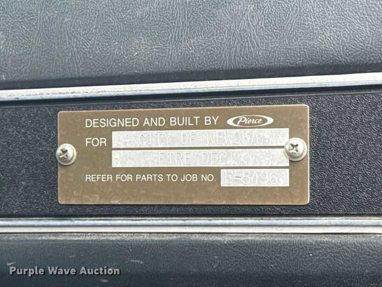 image for item EU5081 1990 GMC C7D  pumper fire truck