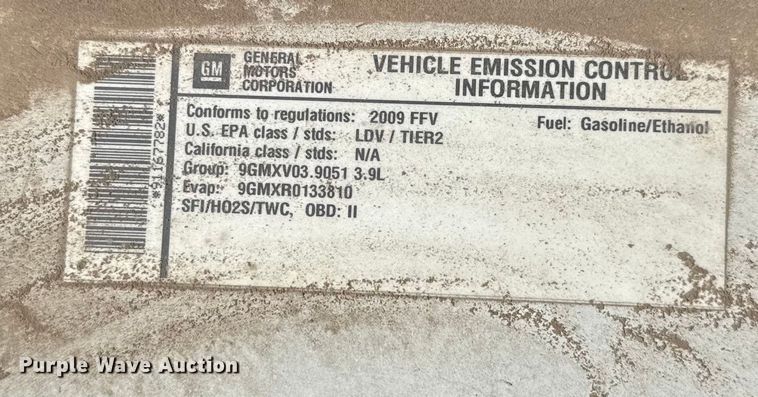 image for item EU5118 2009 Chevrolet Impala Police 