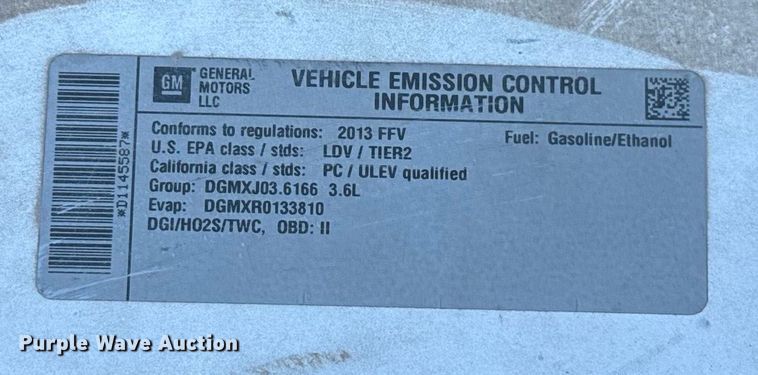 image for item EU5120 2013 Chevrolet Impala Police 