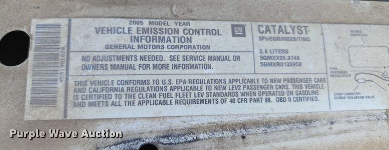 image for item EU5121 2005 Chevrolet Impala 