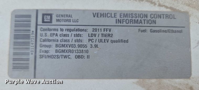 image for item EU5124 2011 Chevrolet Impala Police 