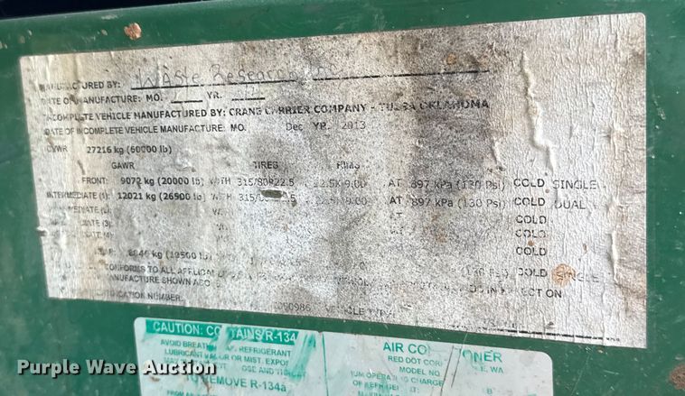 image for item EU5126 2012 Crane Carrier Low Entry refuse truck