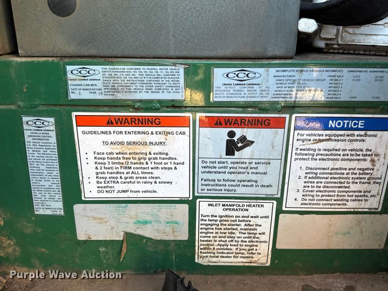 image for item EU5131 2016 Crane Carrier Low Entry refuse truck