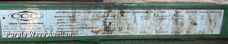 image for item EU5132 2016 Crane Carrier Low Entry refuse truck