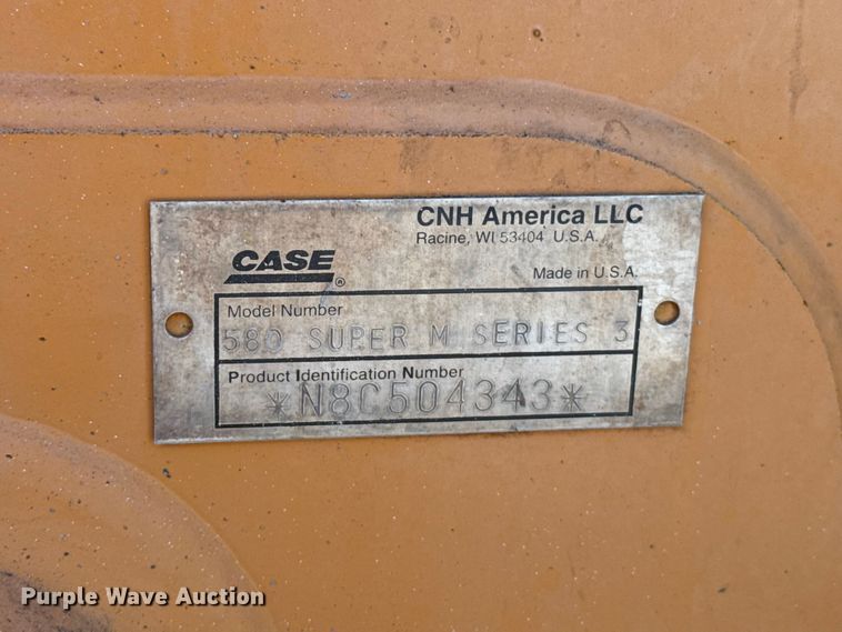 image for item EU5161 2008 Case 580 Super M Series 3 backhoe