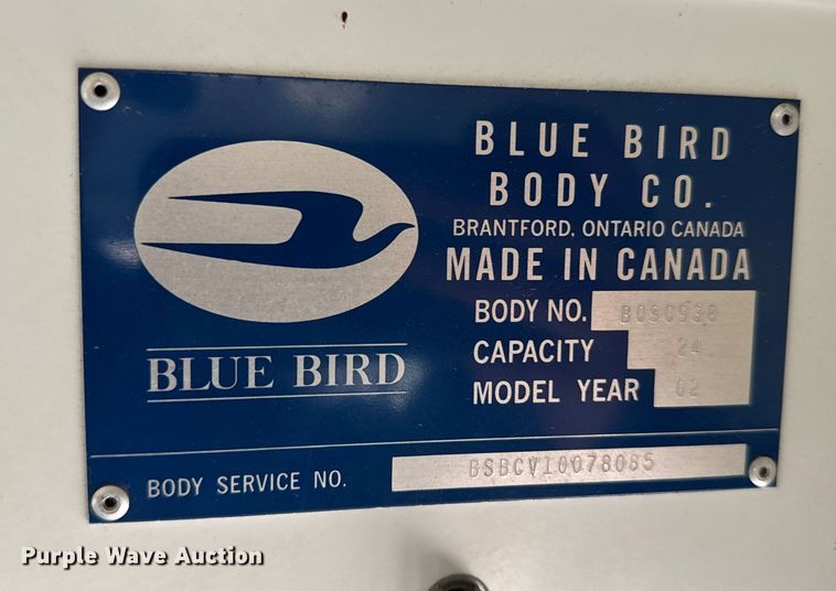 image for item EU6125 2001 International 3800 school bus