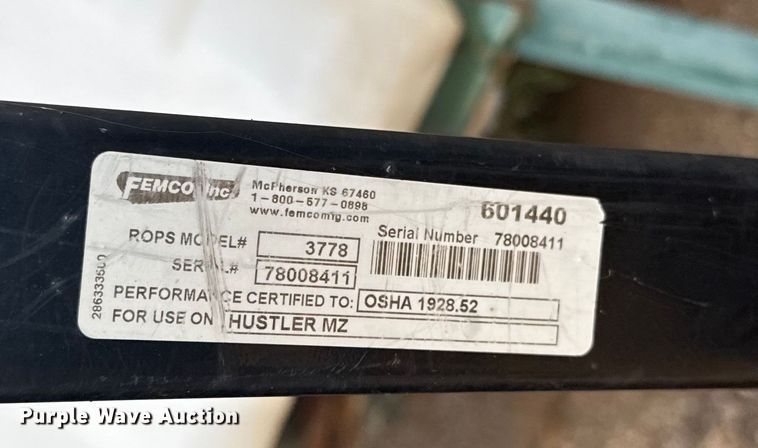 image for item EU6129 2009 Hustler Super Z ZTR lawn mower