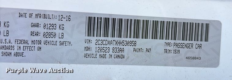 image for item EU7019 2017 Dodge Charger Police 