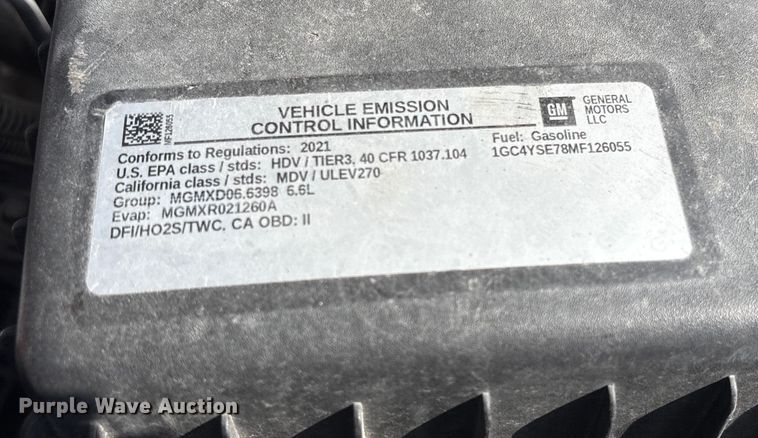 image for item EV2506 2021 Chevrolet Silverado 3500HD Crew Cab utility bed pickup truck