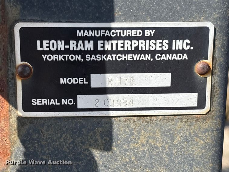 image for item EV3102 Leon-Ram Enterprises BH78 skid steer backhoe