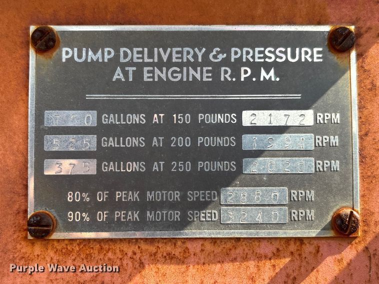 image for item EV3115 1959 Ford C-1000 pumper fire truck