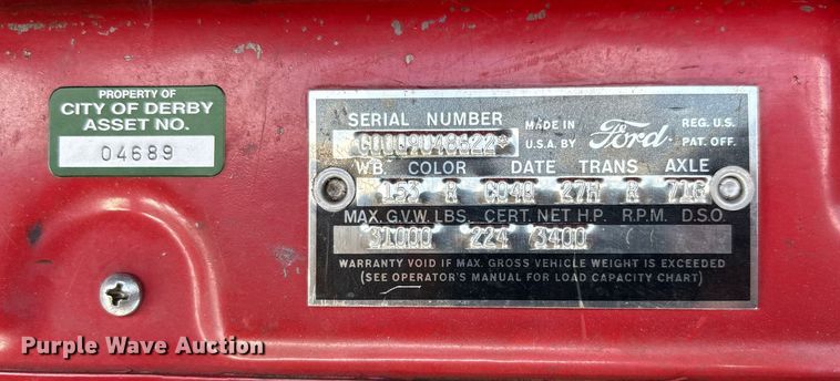 image for item EV3115 1959 Ford C-1000 pumper fire truck