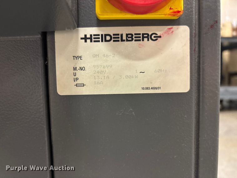 image for item EV3146 Heidelberg QM 46-2 printing press