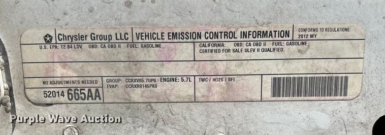 image for item EV3205 2012 Dodge Charger Police 