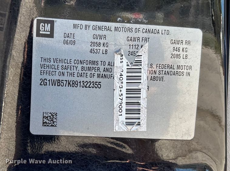 image for item EV3206 2009 Chevrolet Impala 