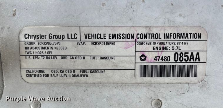 image for item EV3208 2014 Dodge Charger Police 