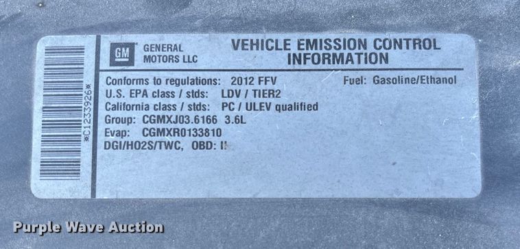 image for item EV3210 2012 Chevrolet Impala 