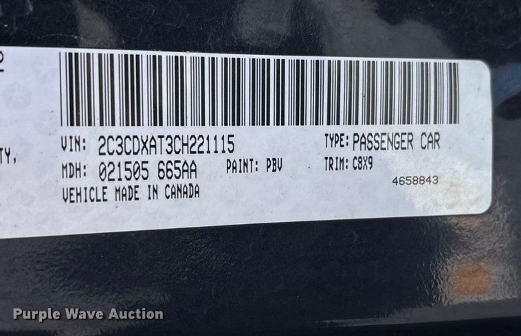 image for item EV3212 2012 Dodge Charger Police 