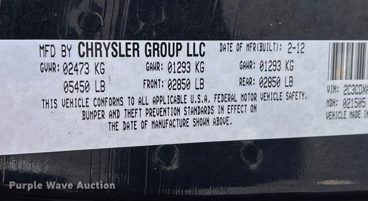 image for item EV3212 2012 Dodge Charger Police 