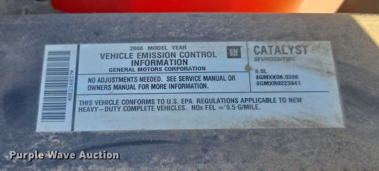 image for item EV5400 2008 Chevrolet 2500 Ext. Cab pickup truck