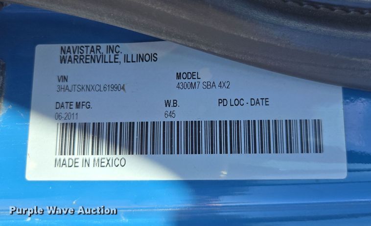 image for item EV5401 2012 International Durastar grapple truck