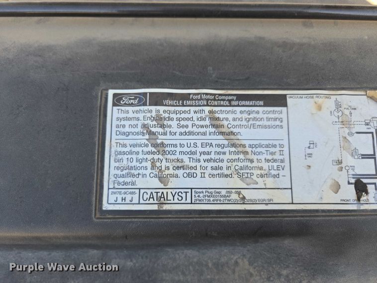 image for item EV5408 2002 Ford F150 SuperCab pickup truck