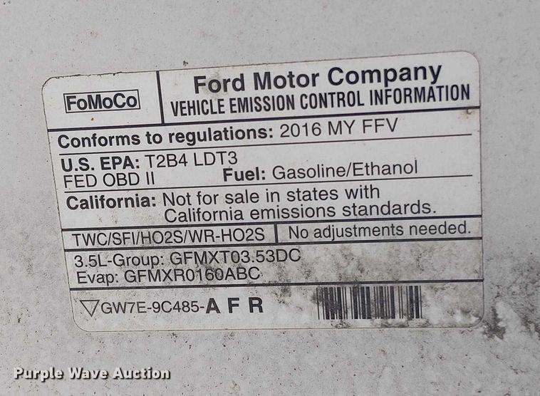 image for item EV5411 2016 Ford F150 pickup truck