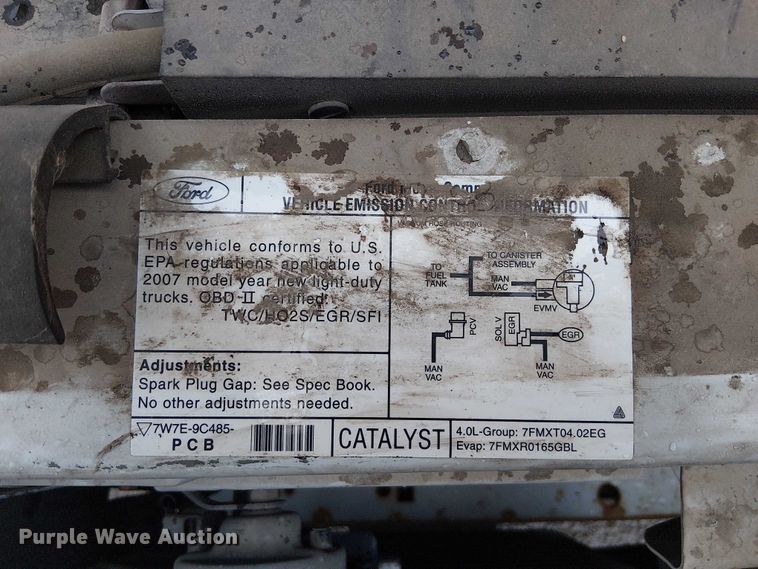 image for item FB4480 2007 Ford Ranger SuperCab pickup truck