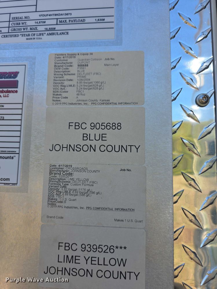 image for item FI0568 2019 Ford E450 Super Duty ambulance