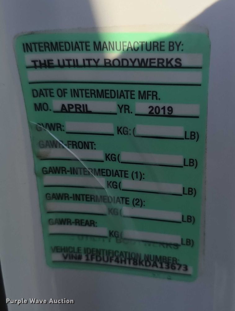 image for item FI0568 2019 Ford E450 Super Duty ambulance