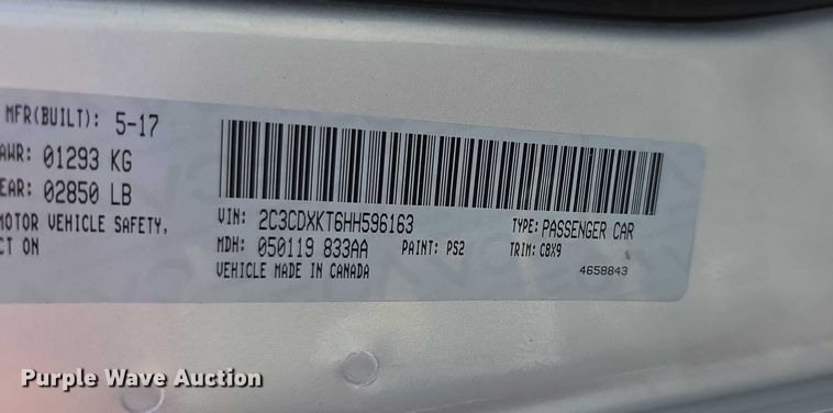 image for item FI0588 2017 Dodge  Charger Police 