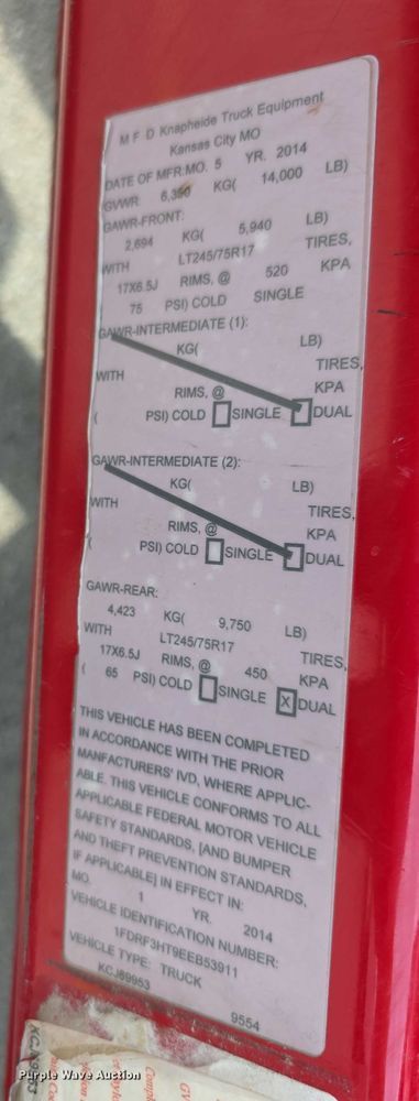 image for item FI0589 2014 Ford F350 Super Duty  dump bed pickup truck