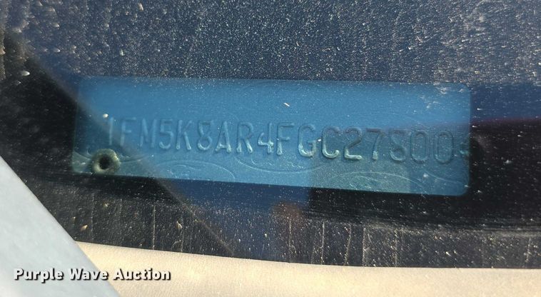 image for item FI0597 2015 Ford Explorer Police Interceptor  SUV