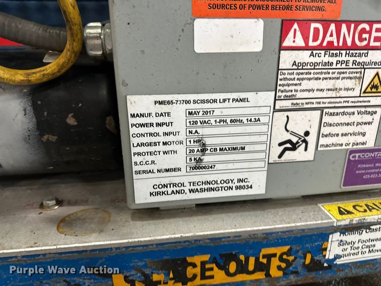 image for item DF8630 2017 Control Technology PME65-73700 platform lift