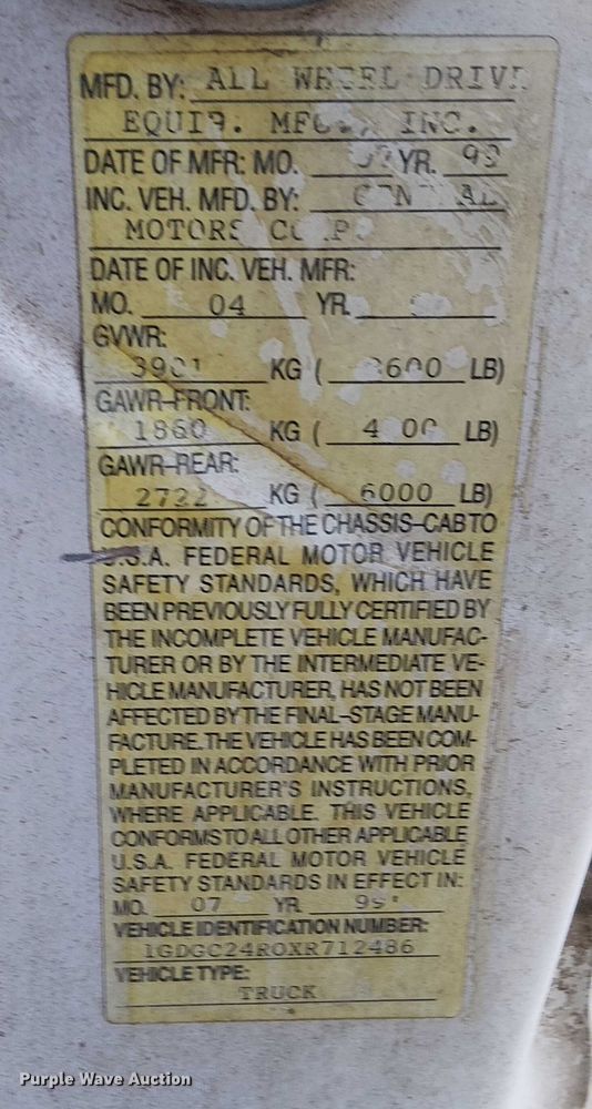 image for item DJ7859 1999 GMC Sierra 2500 utility bed pickup truck