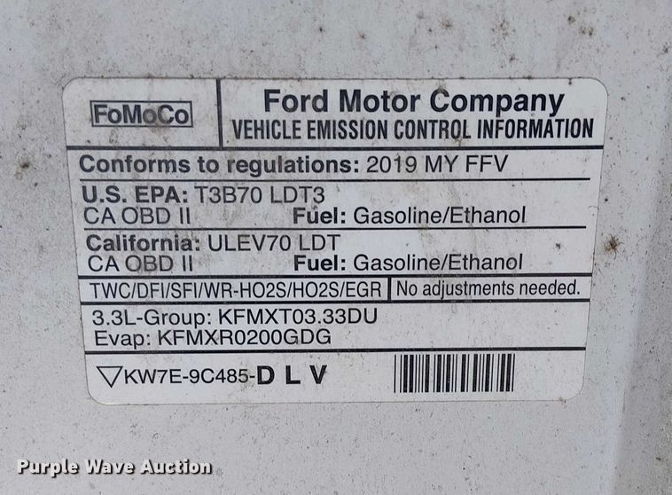 image for item DJ7889 2019 Ford F150 pickup truck