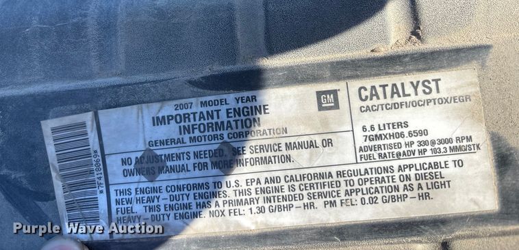 image for item DK0019 2007 Chevrolet C4500 flatbed truck