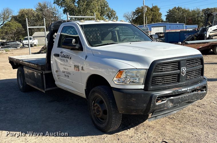 image for item DK0020 2012 Dodge RAM 3500 flatbed pickup truck
