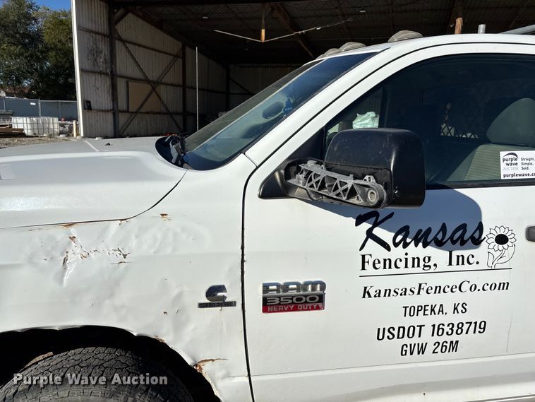 image for item DK0020 2012 Dodge RAM 3500 flatbed pickup truck