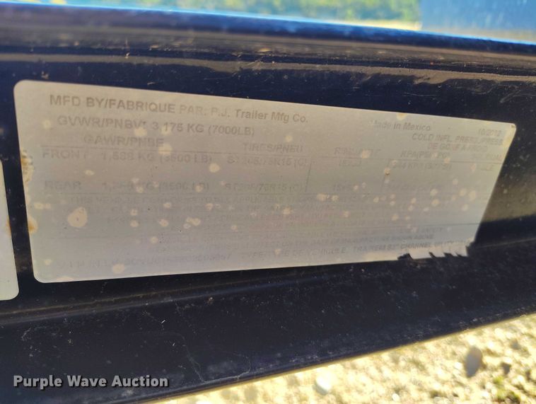 image for item DP5084 2013 PJ 48316 utility trailer