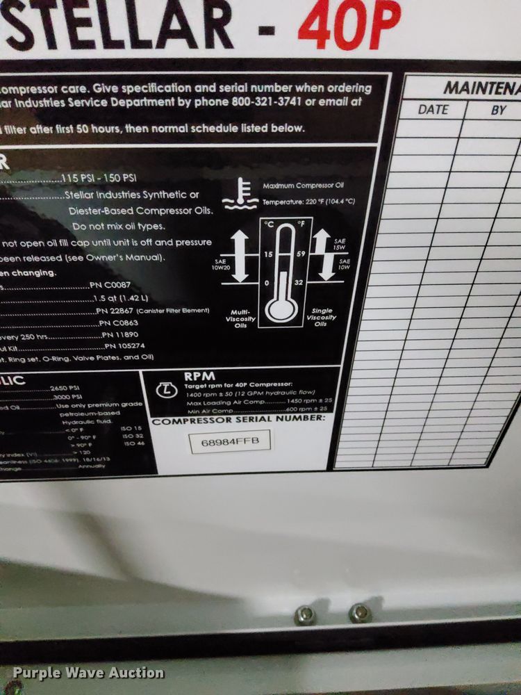 image for item DP5119 2024 Stellar 40P air compressor