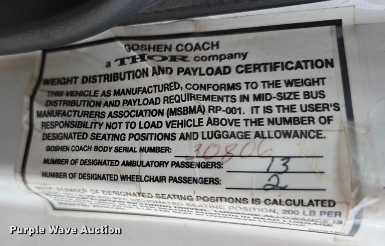 image for item DR3874 2011 Ford E-450 Super Duty shuttle bus