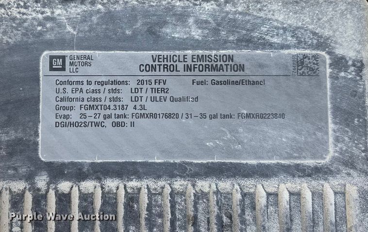 image for item DU1411 2015 Chevrolet Silverado 1500 pickup truck