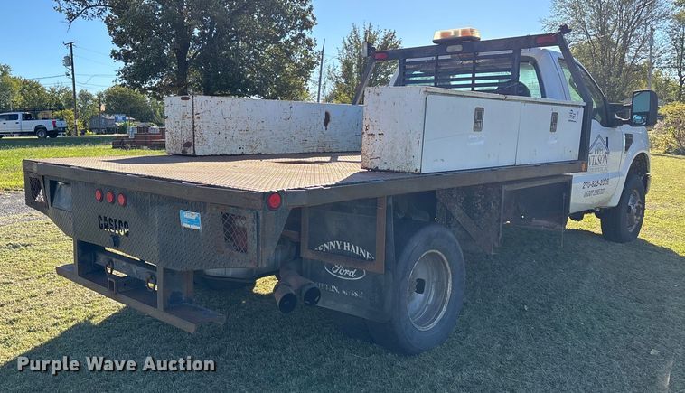 image for item DU1490 2009 Ford F350 Super Duty XL flatbed pickup truck