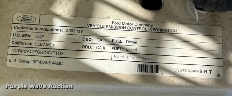 image for item DU1490 2009 Ford F350 Super Duty XL flatbed pickup truck