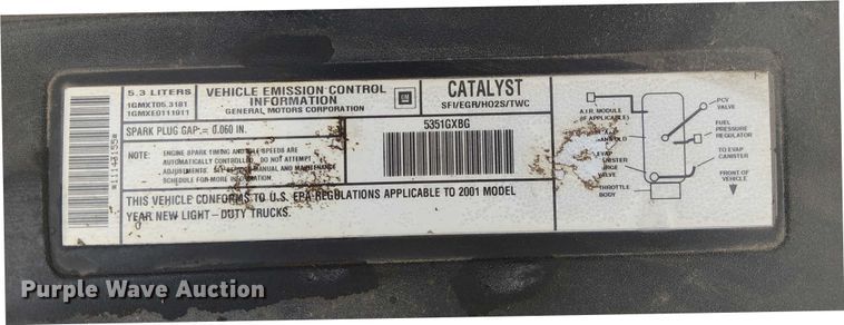 image for item DU3623 2001 GMC Sierra 1500 Ext. Cab pickup truck