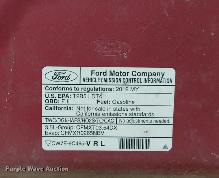 image for item DU3627 2012 Ford F150 SuperCrew pickup truck